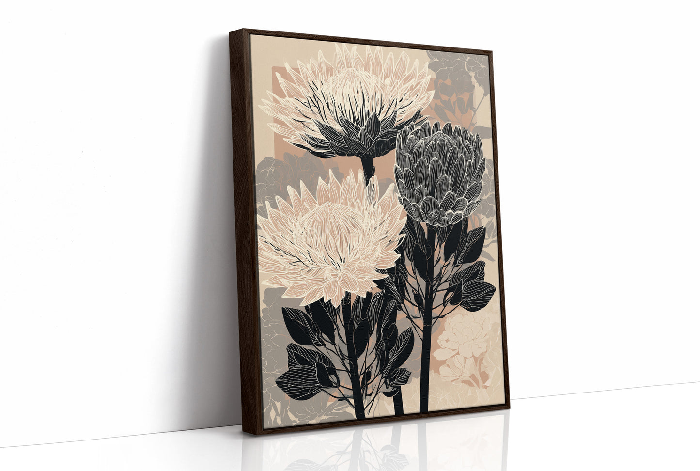 Protea in Ink and Blush
