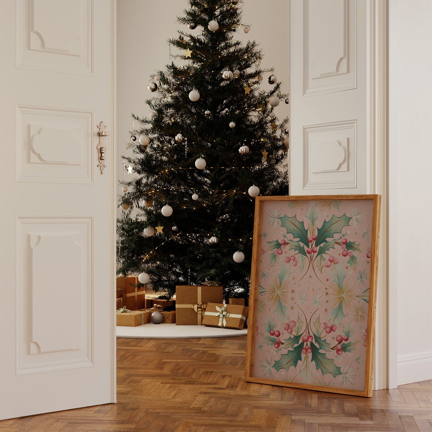 Holly Berries Dance In Winter Light