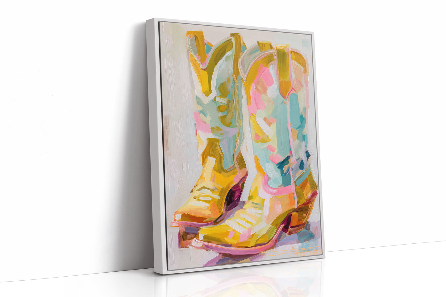 Dancing Boots Catch Sunset Colors