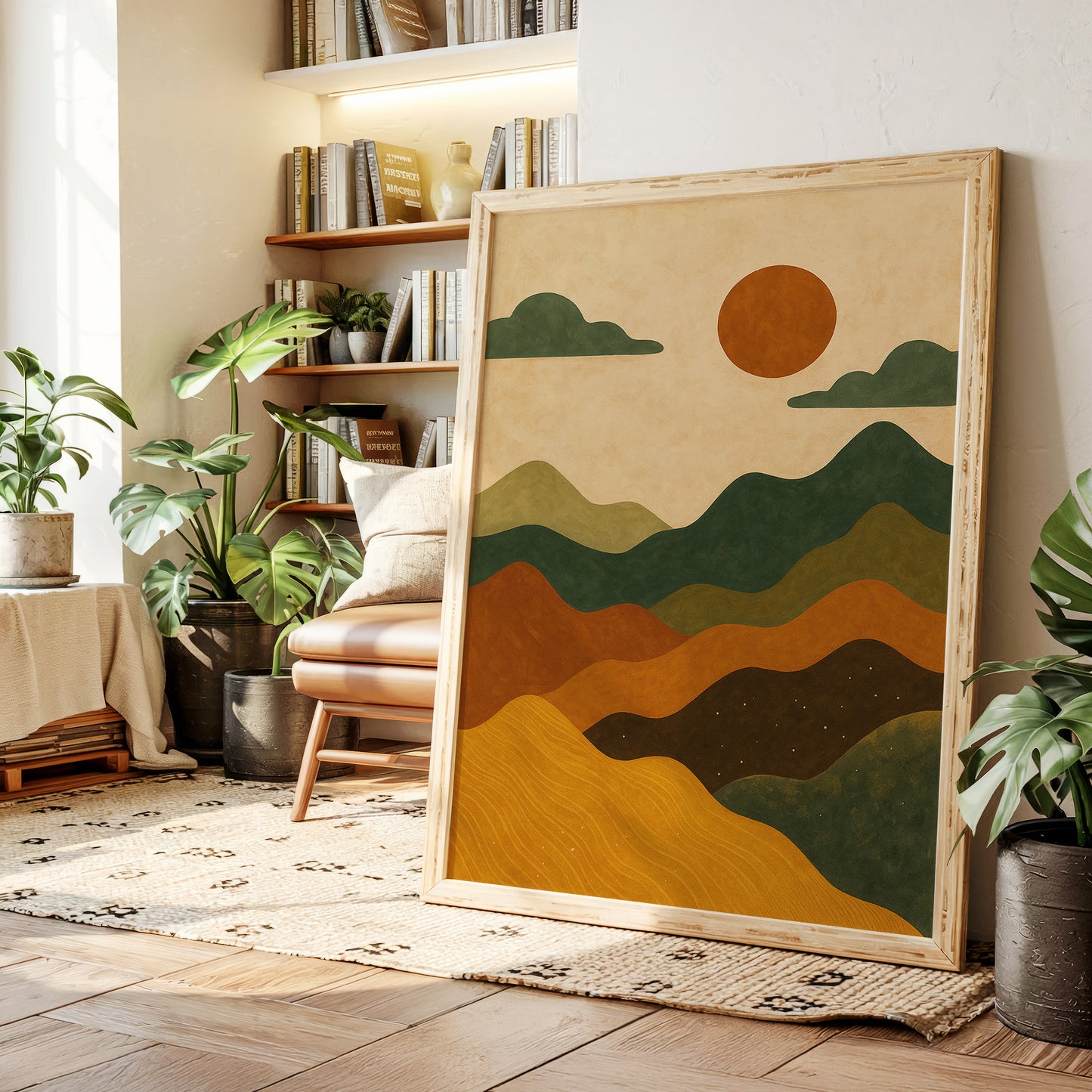 Desert Dunes Under Burnt Sun