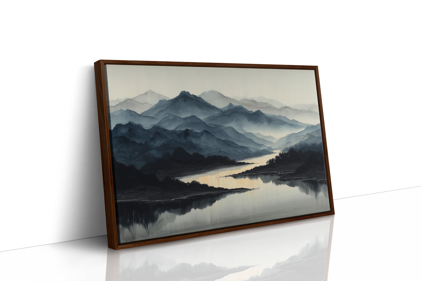 Misty Peaks Mirror Morning Light