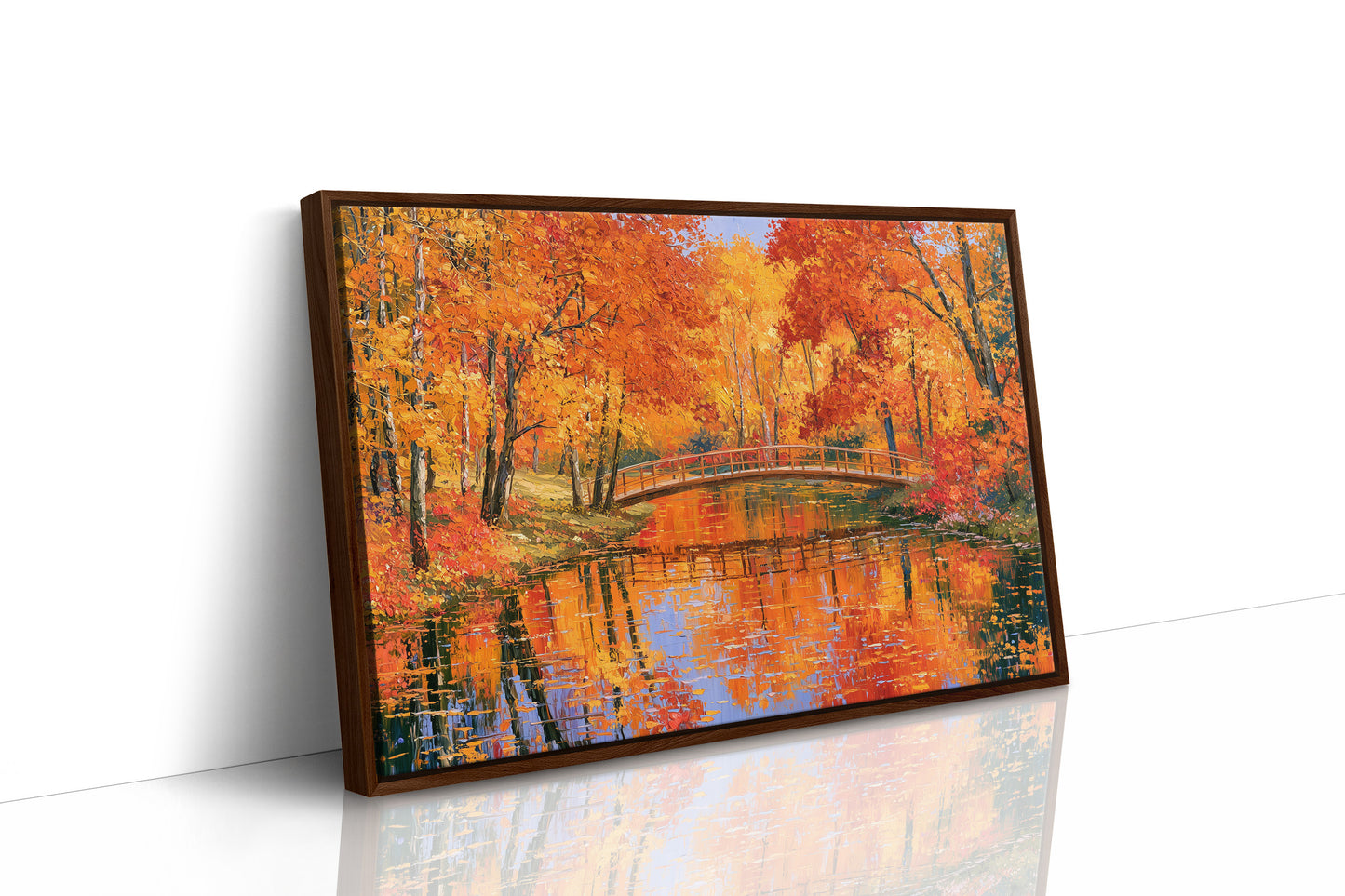 Autumn Bridge, Blazing Reflection