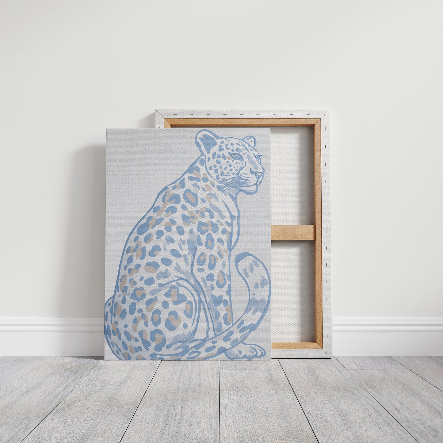 Azure Leopard In Desert Calm