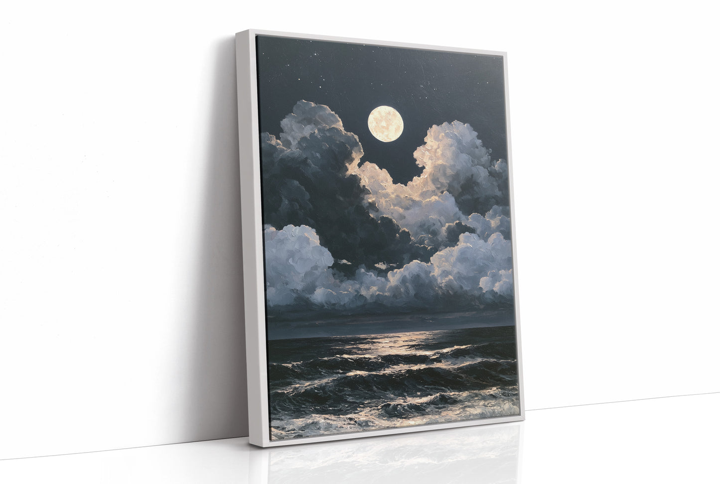 Full Moon Over Dramatic Clouds