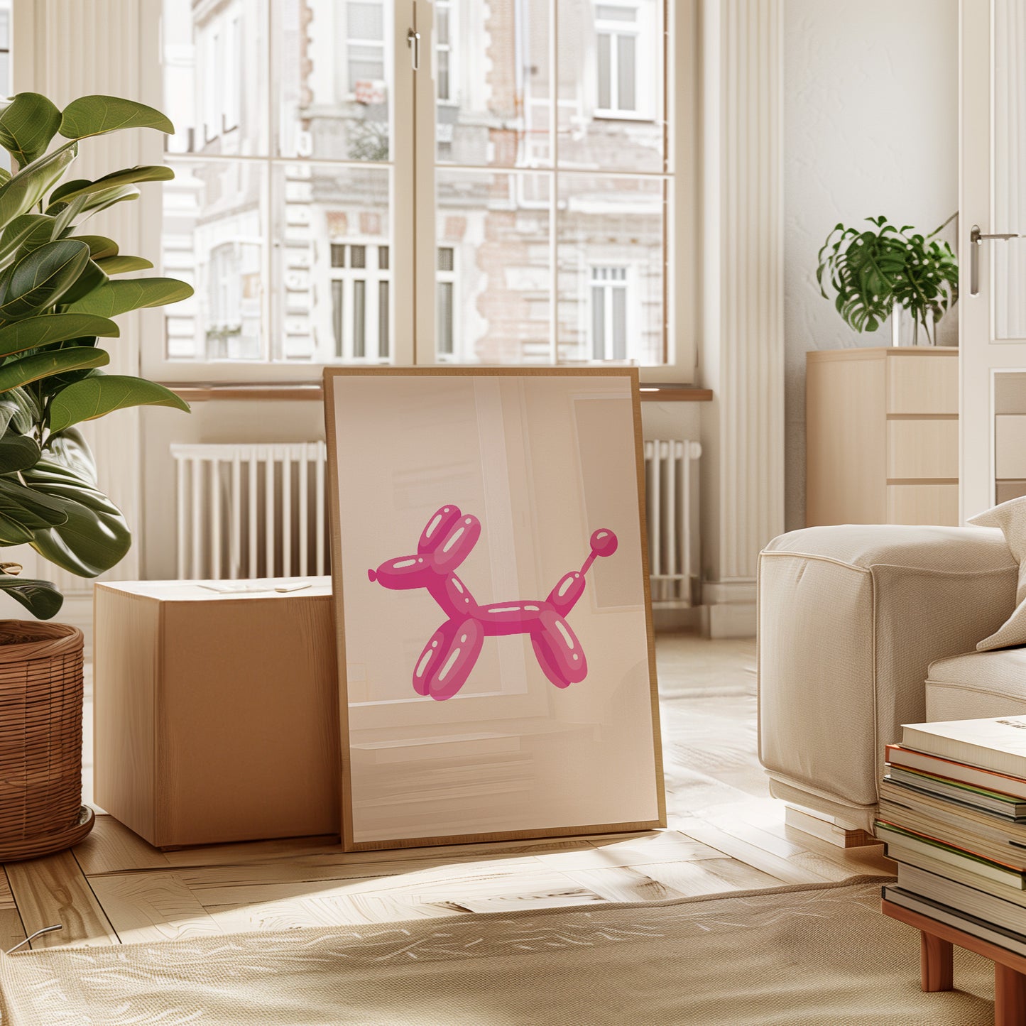 A Playful Moment in Pink