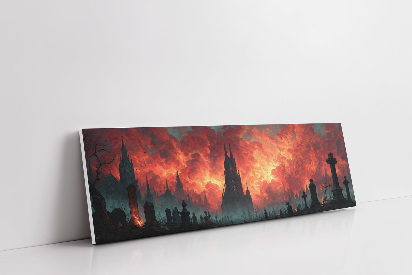 Cathedral Beneath a Burning Sky