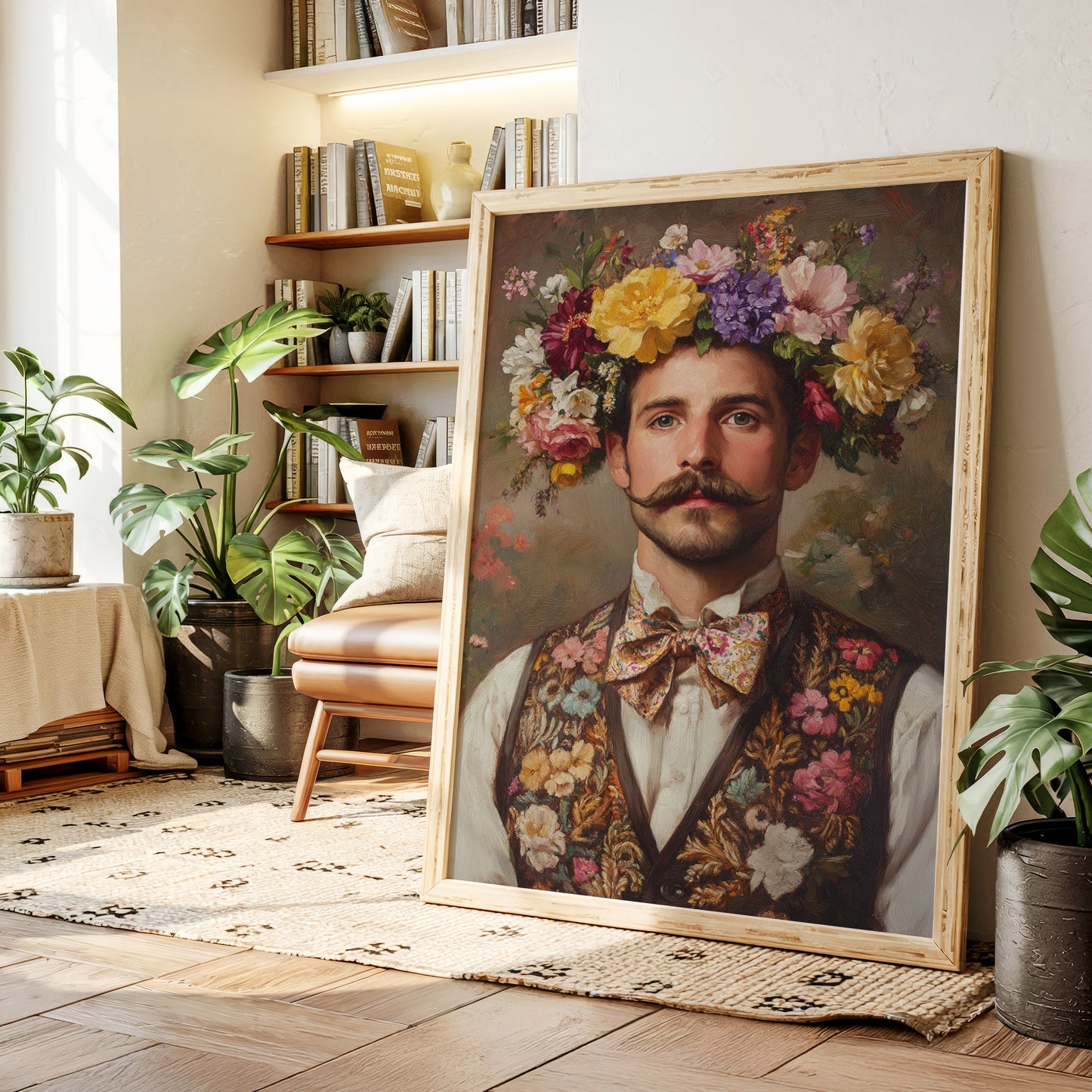 Floral Crown and Velvet Charm