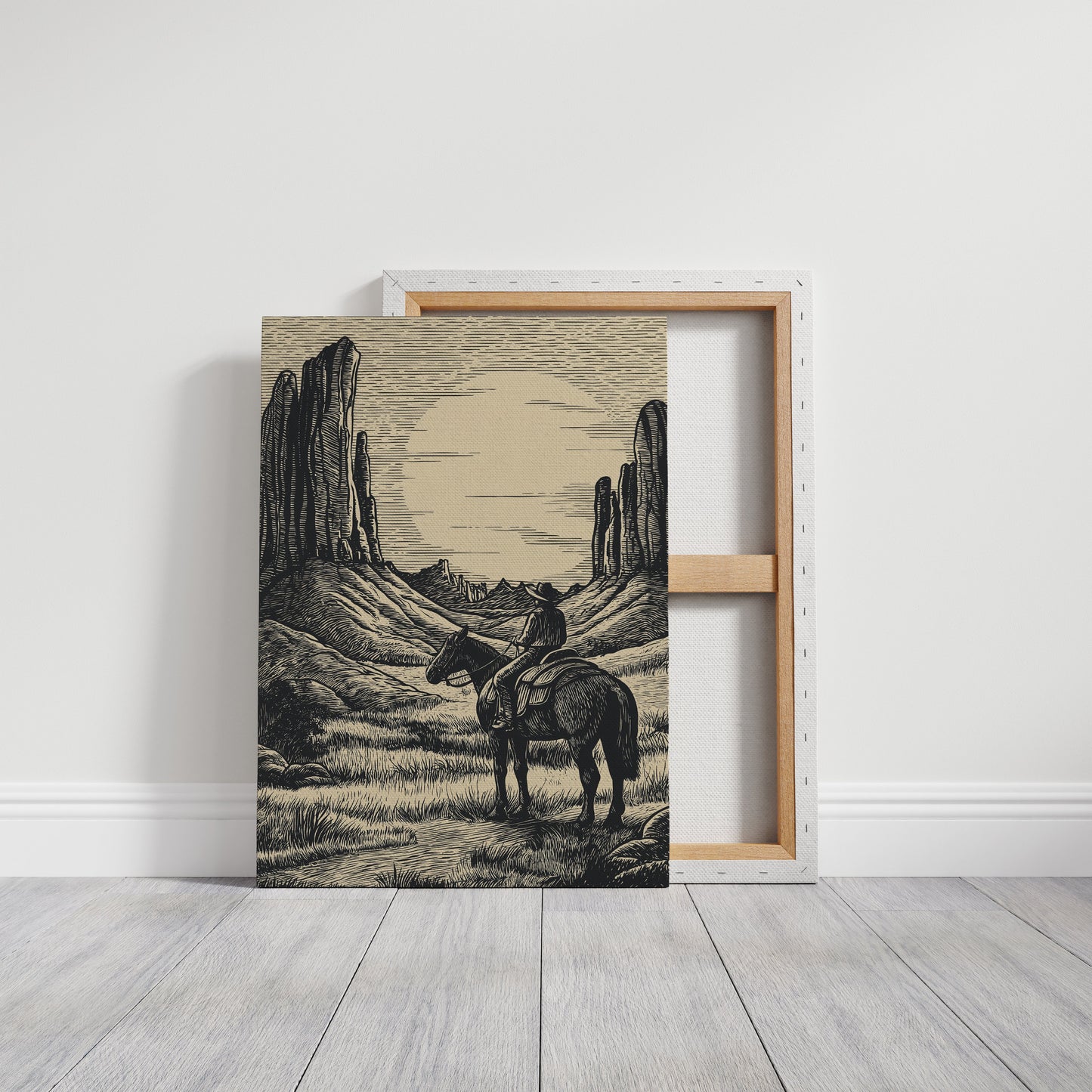 Lone Rider Faces Monument Dawn