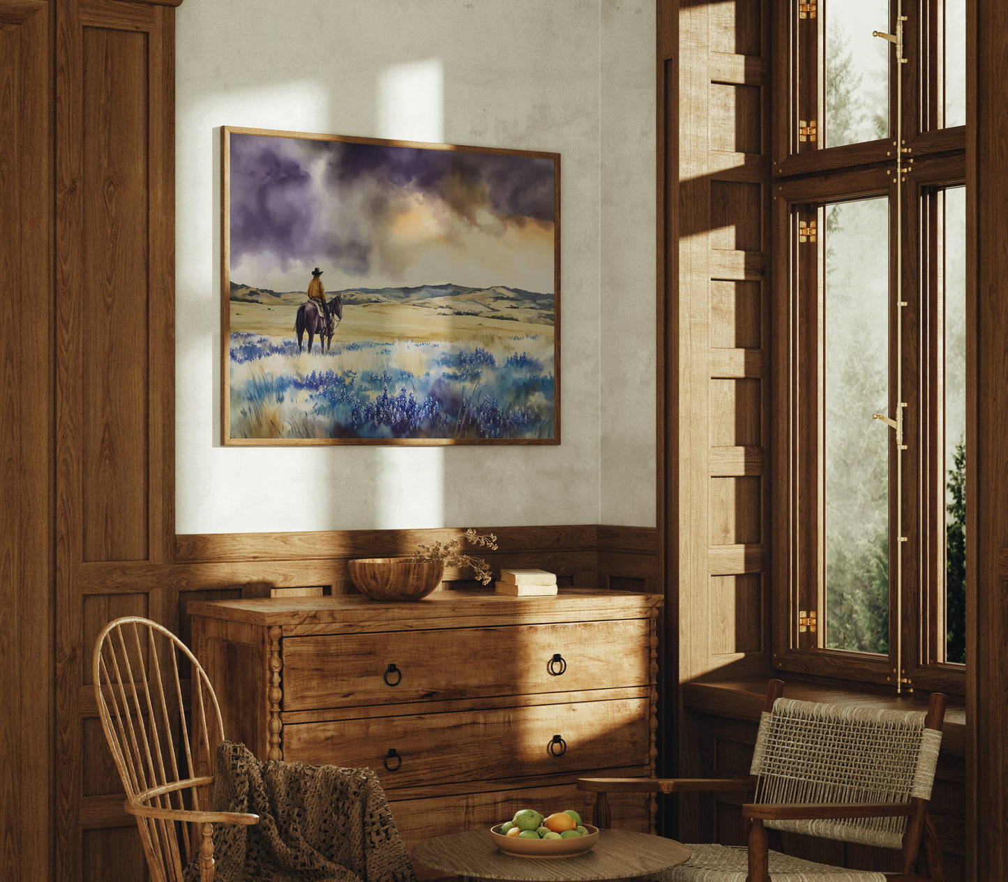 Bluebonnets Dance Through Prairie Thunder