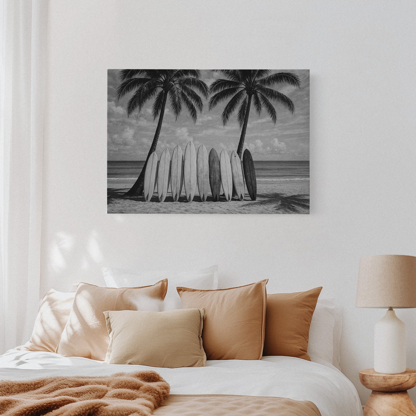 Surfboards and Palms in Paradise