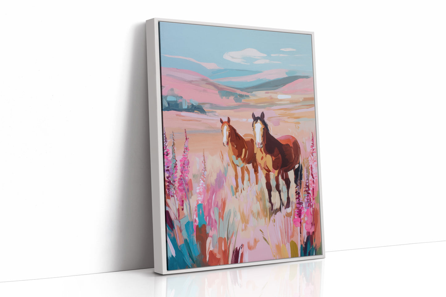 Wild Foxgloves Dance With Mustangs