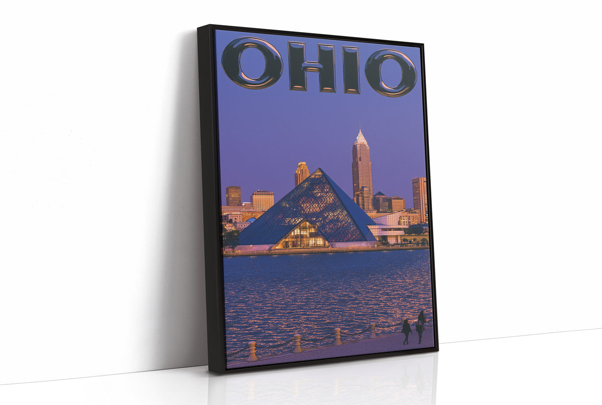 Cleveland Skyline Twilight Waterfront
