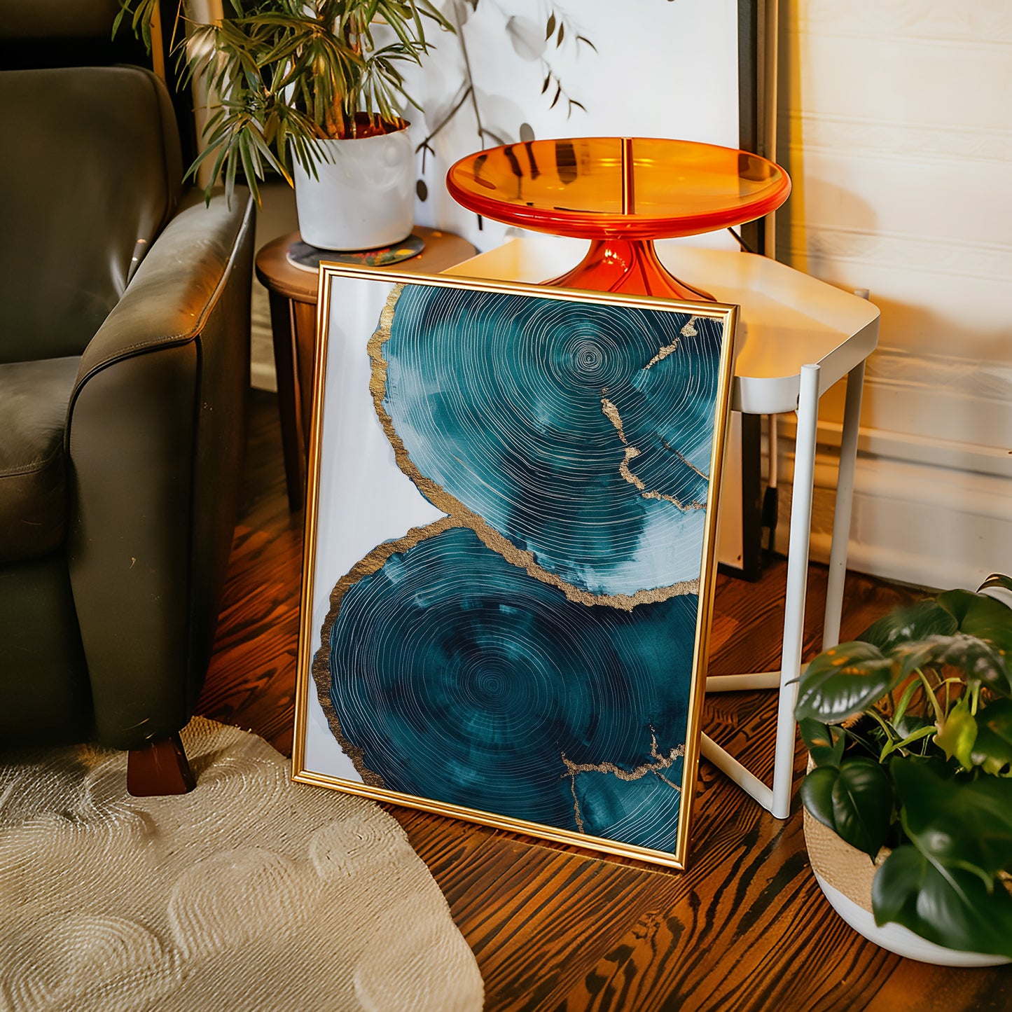 Emerald Echoes in Gold