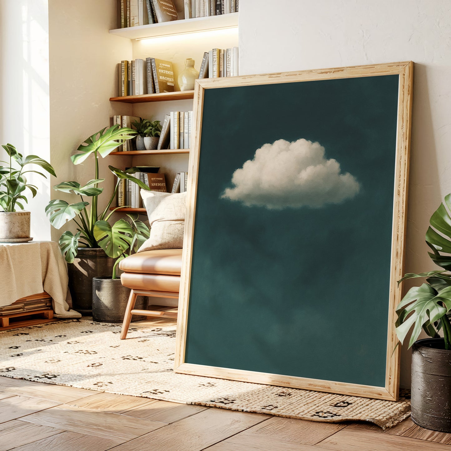 Lonely Cloud in Deep Teal Sky