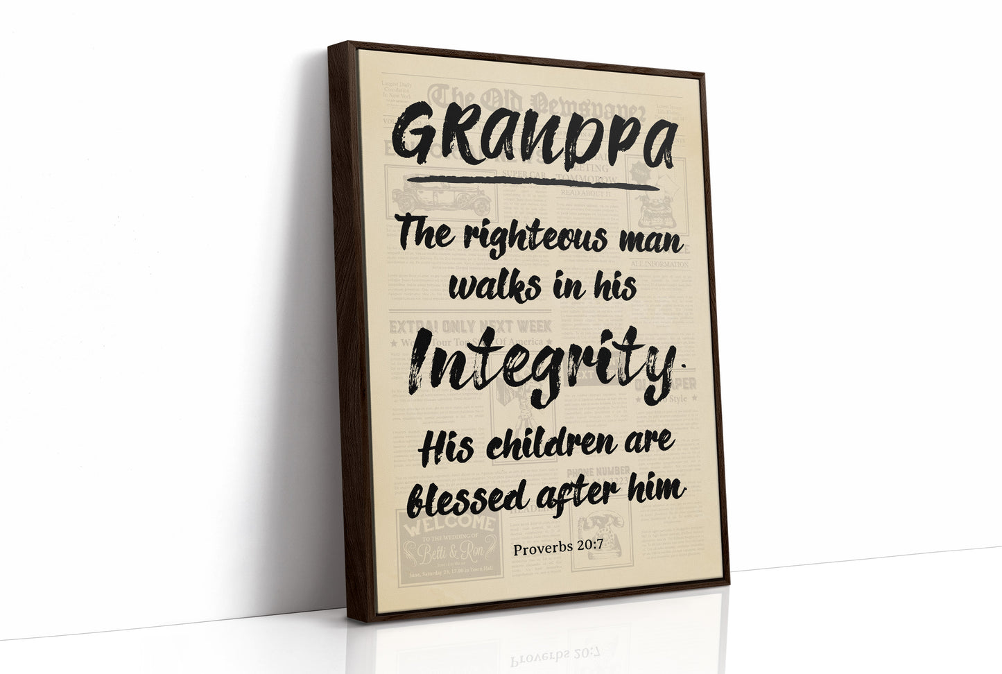 Grandpa, His Children Are Blessed — Newsprint