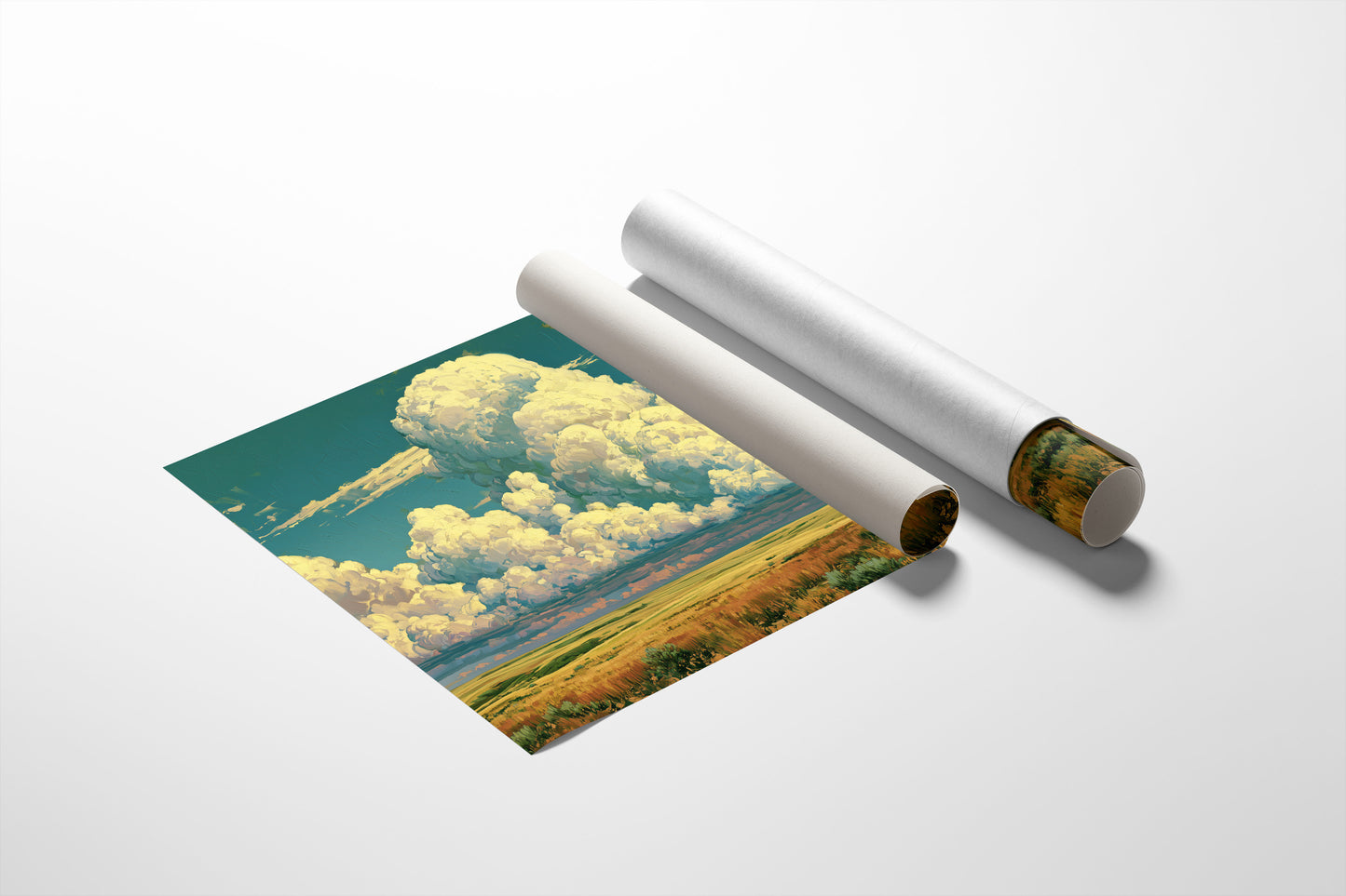 Teal Sky, Towering Clouds