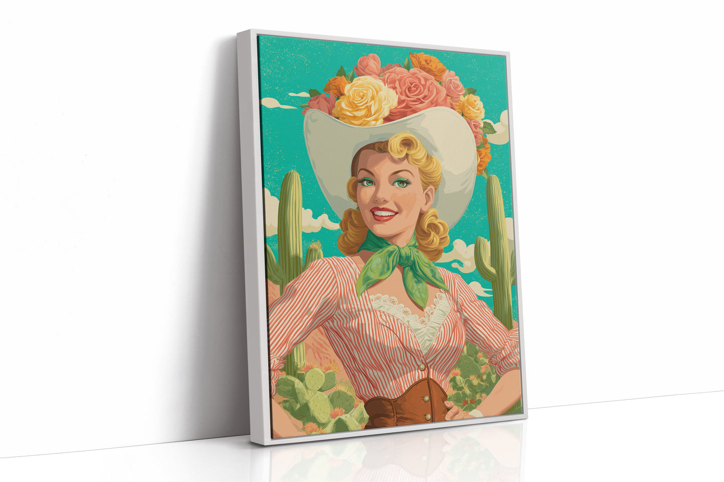 Desert Roses Bloom In Turquoise