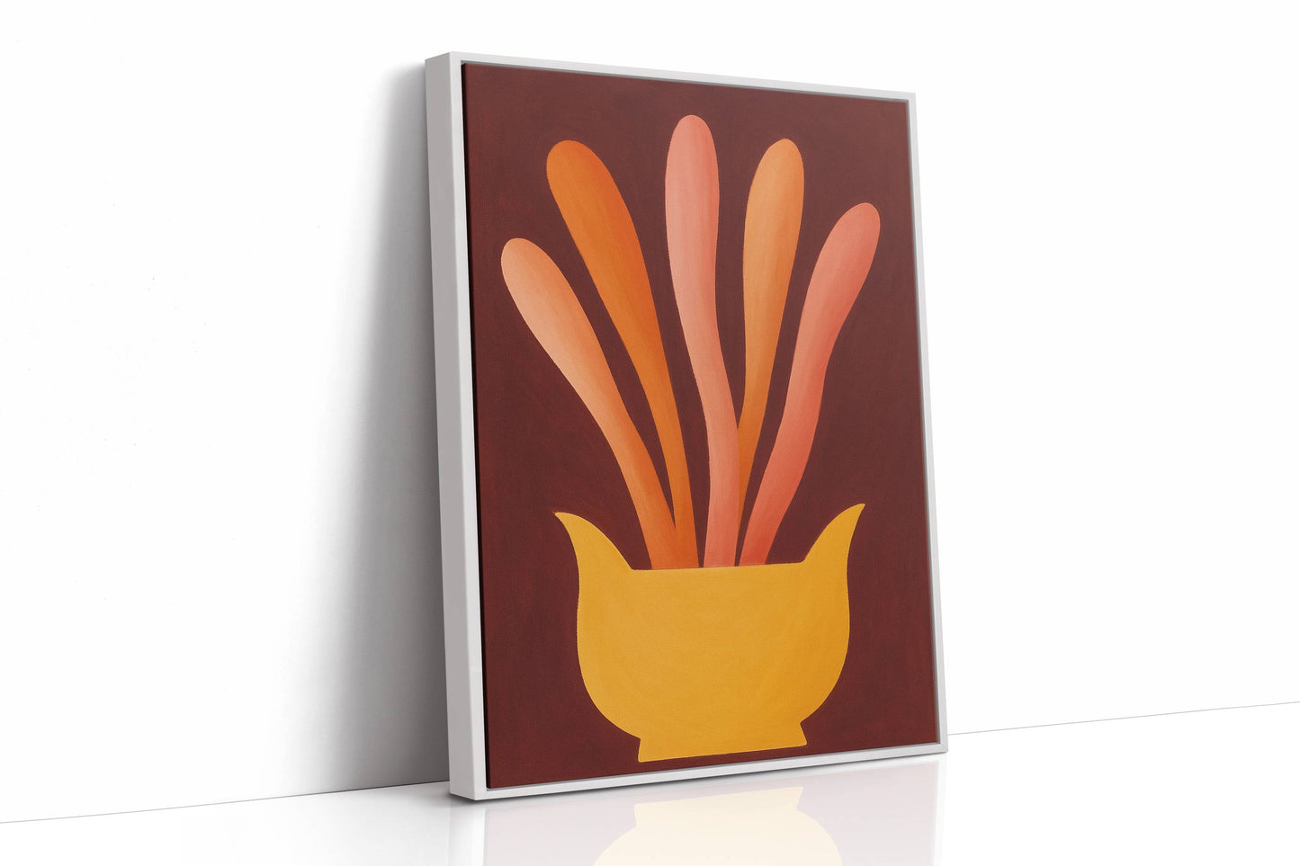 Coral Rays Rise From Golden Bowl