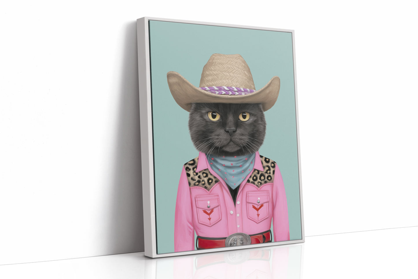 Midnight Cowcat Rules The Rodeo