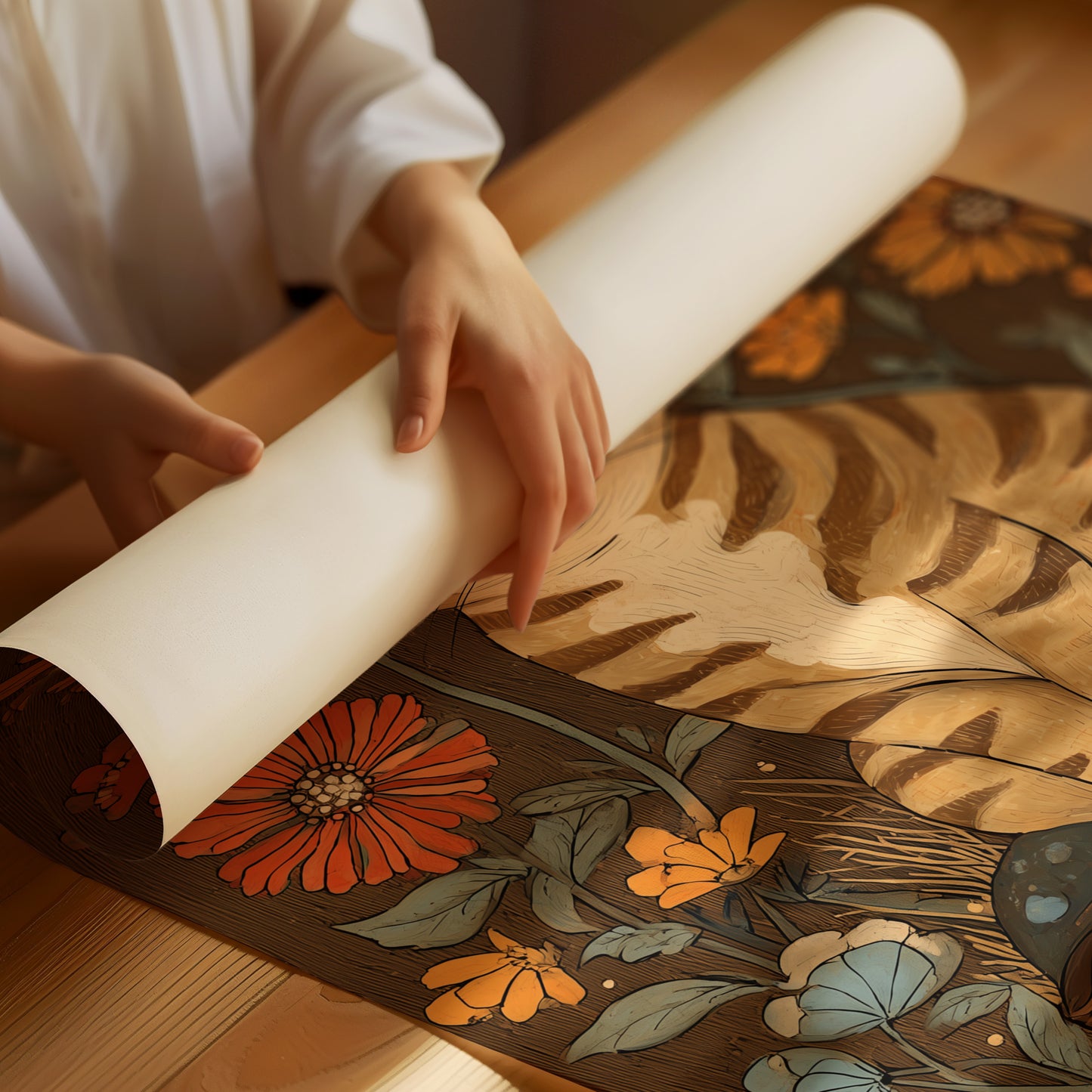 Boots Beneath Wildflowers