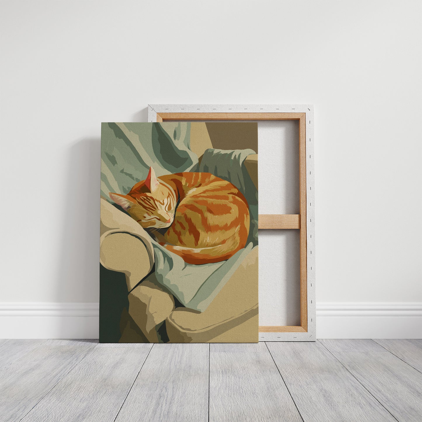 Orange Tabby Curls Into Afternoon