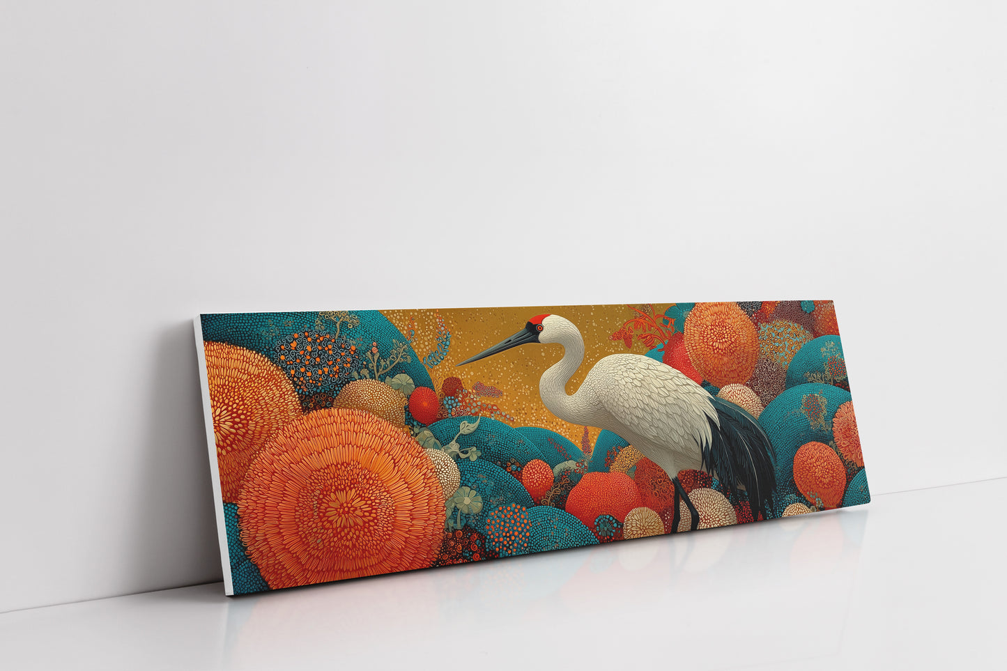 Crane Among the Coral Garden