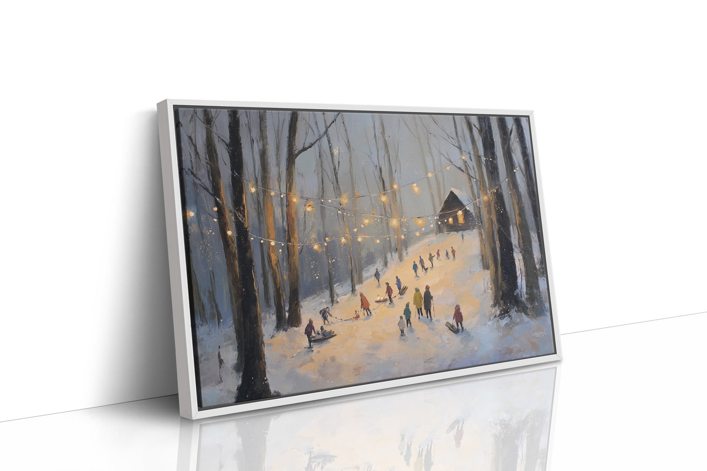 Lantern Glow in the Winter Woods