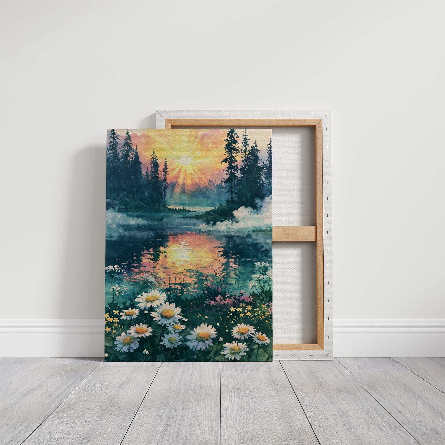 Sunrise Reflected on the Forest Pond