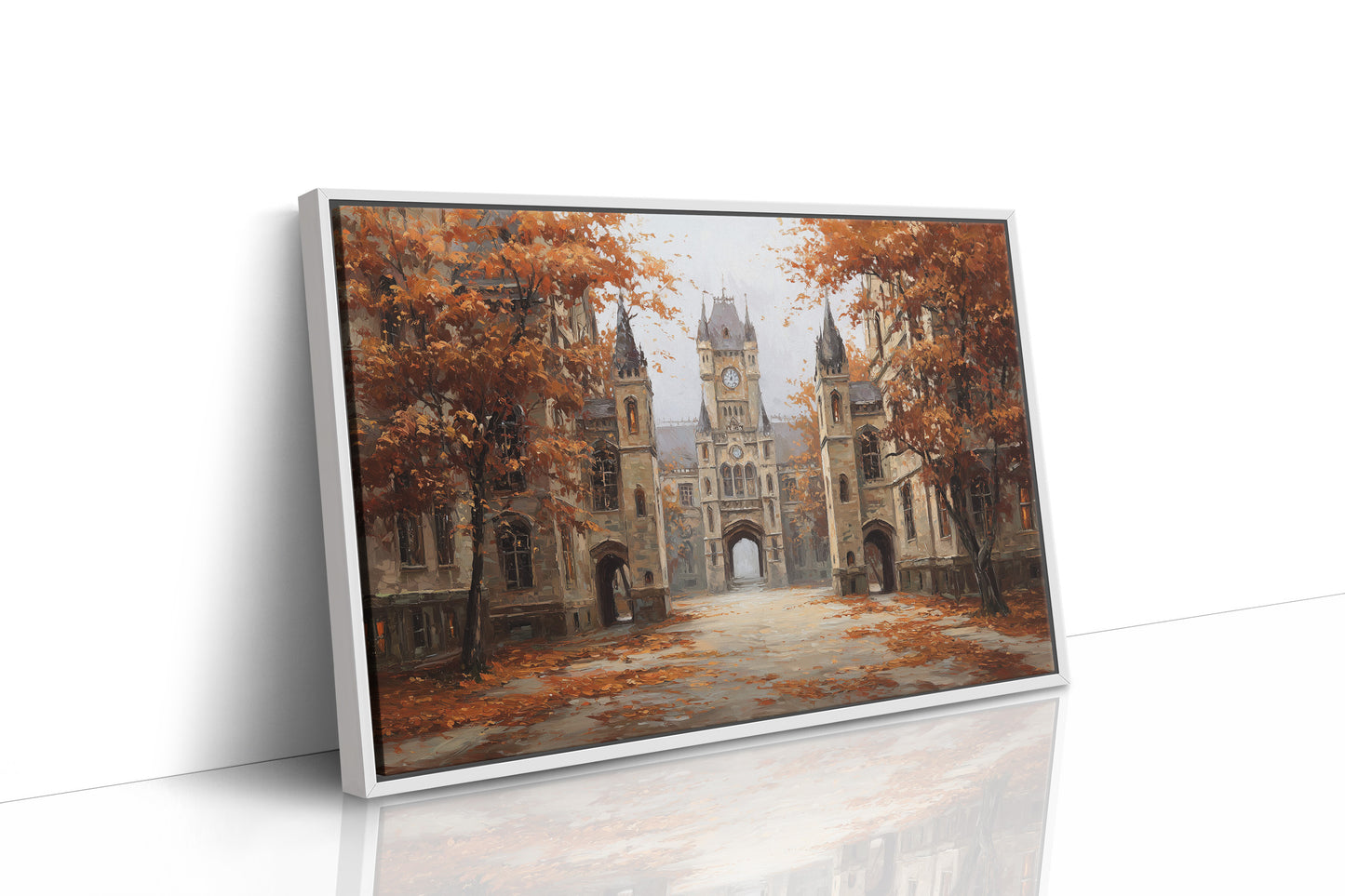Amber Leaves Frame Ancient Halls