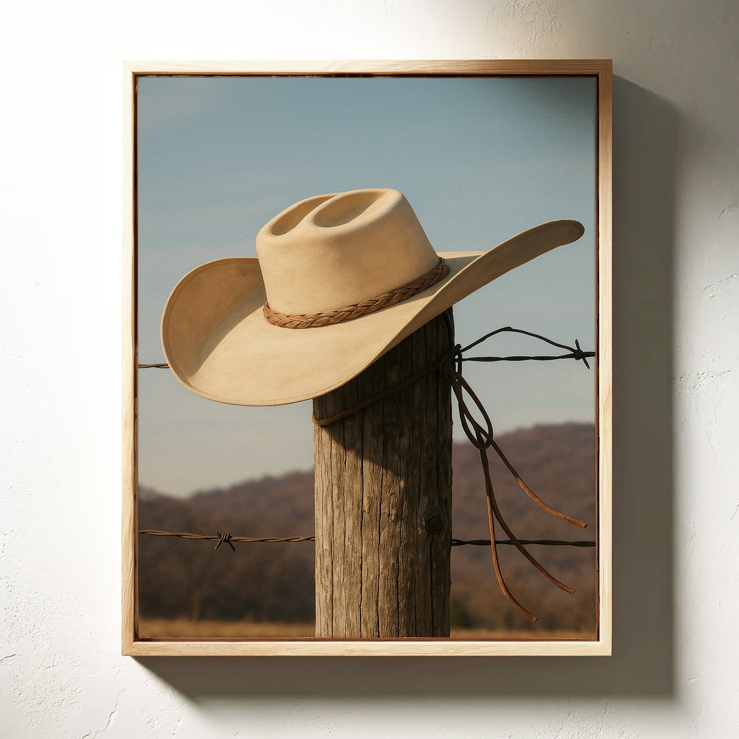 Cowboy Hat on Fence Post