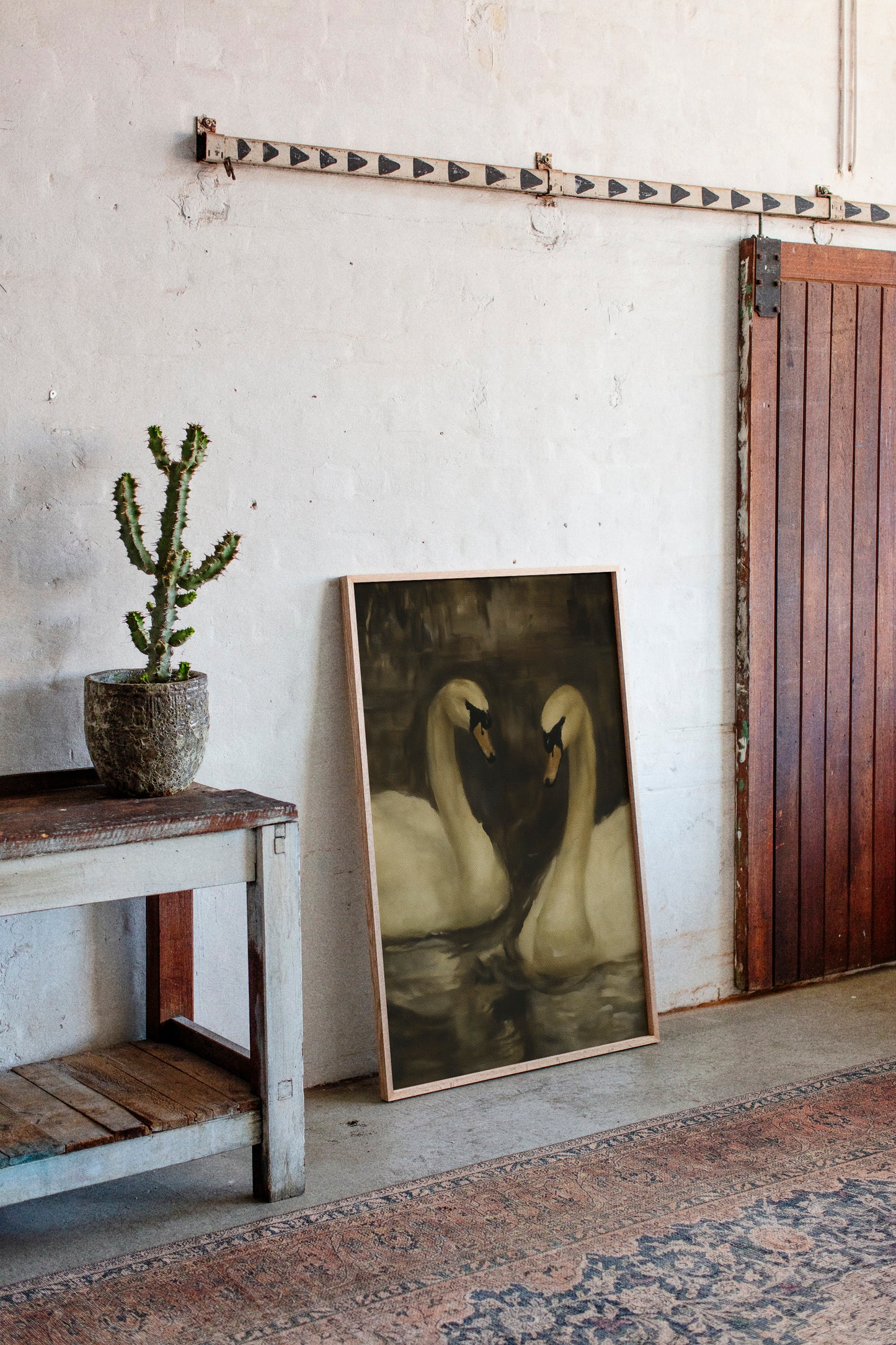 Two Swans in Quiet Reflection