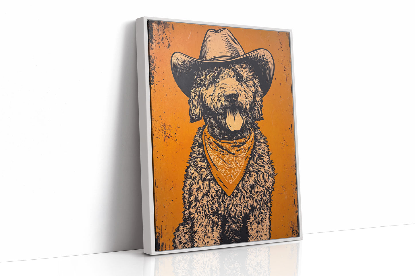 Ranch Hand Wags Through Copper Sunset