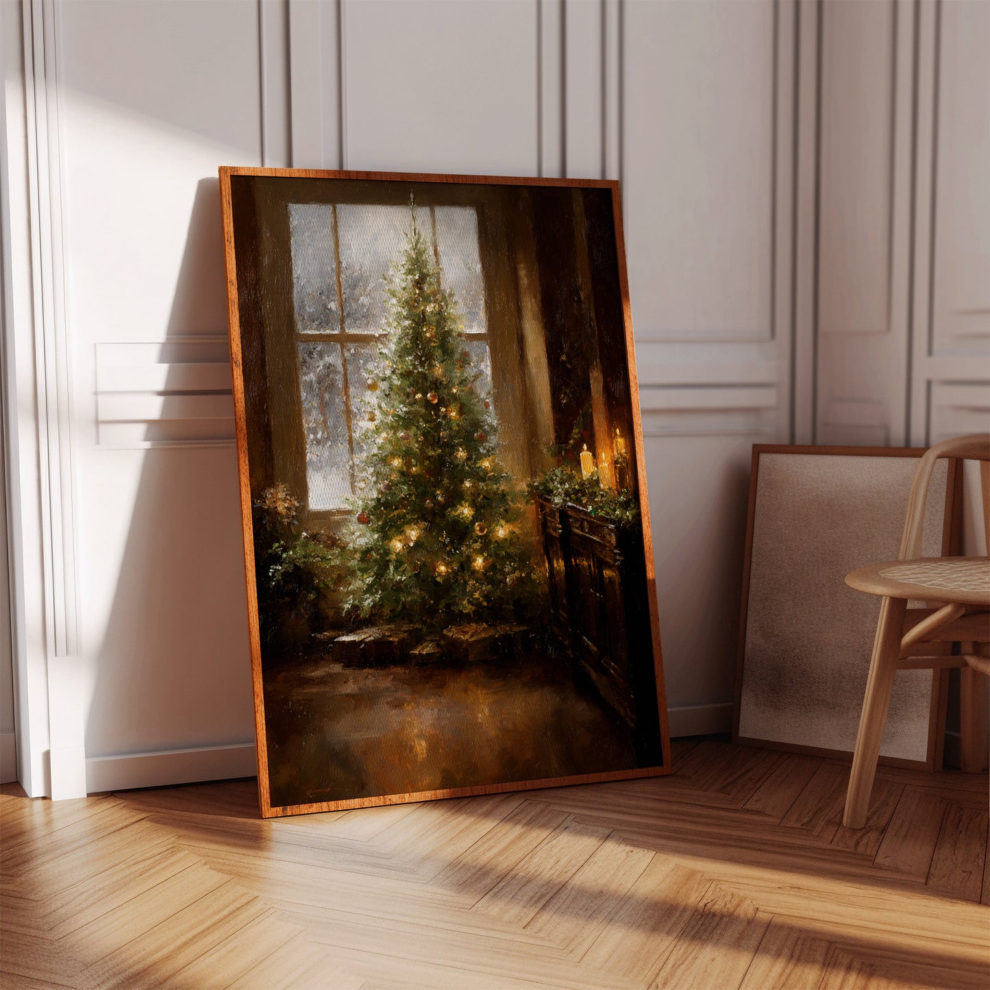 Glistening Pines and Warm Embrace