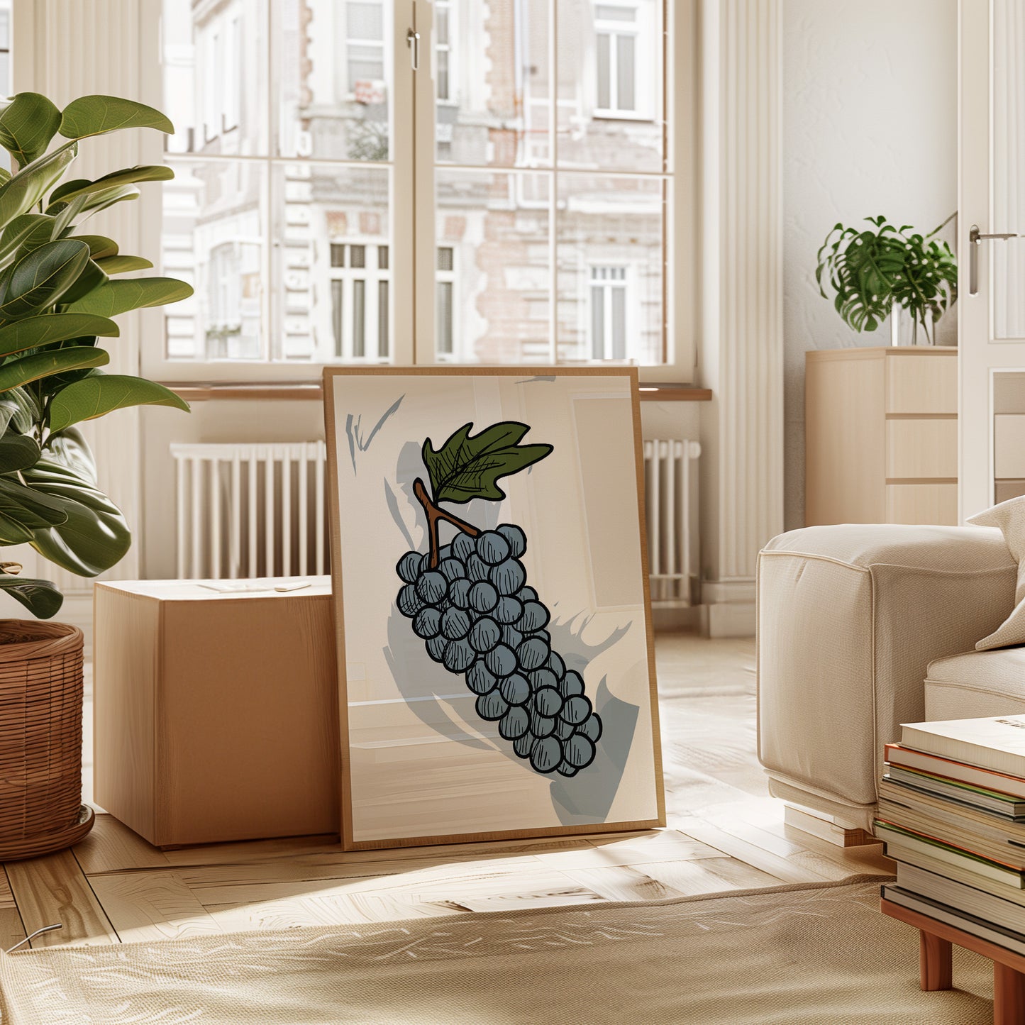 Vineyard Sketches In Steel Blue