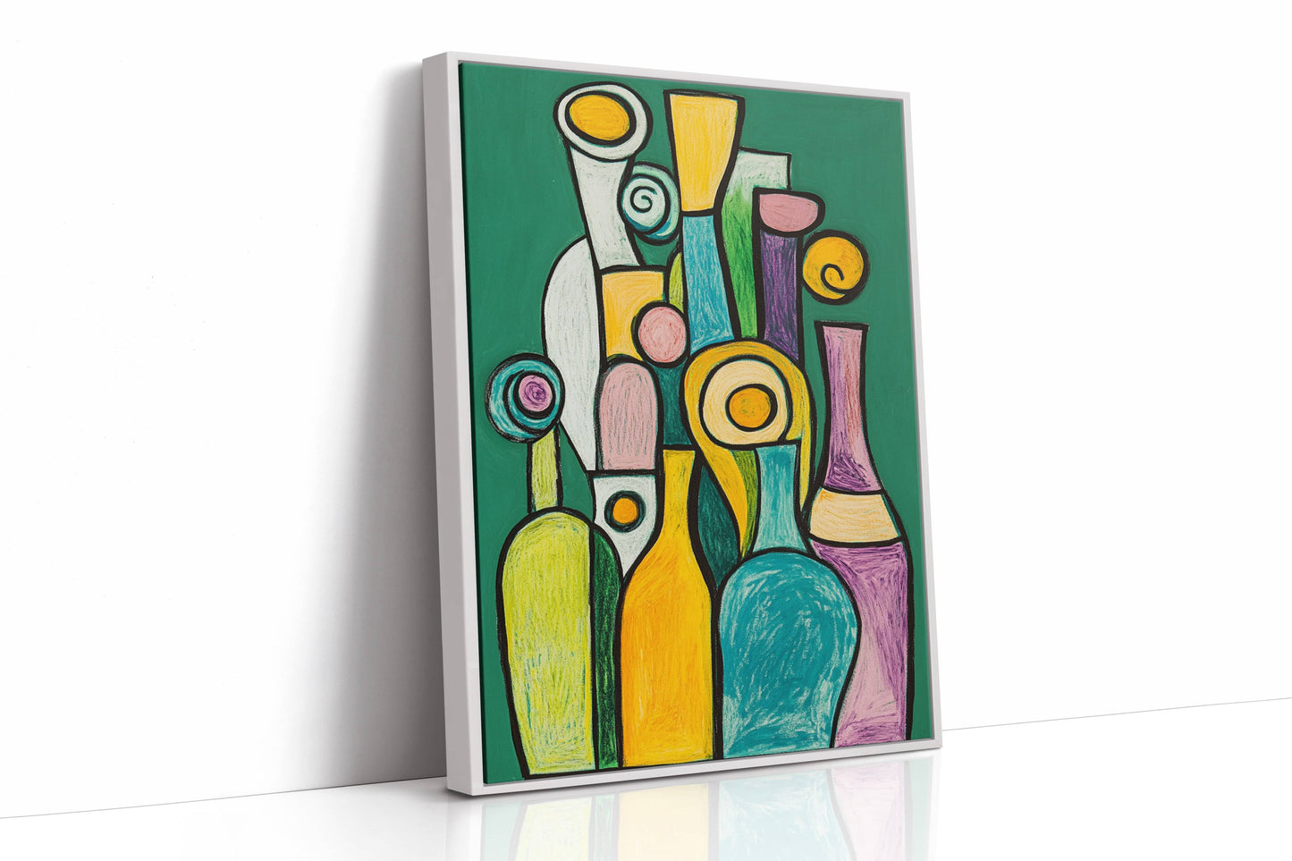 Bottles Dance In Emerald Light