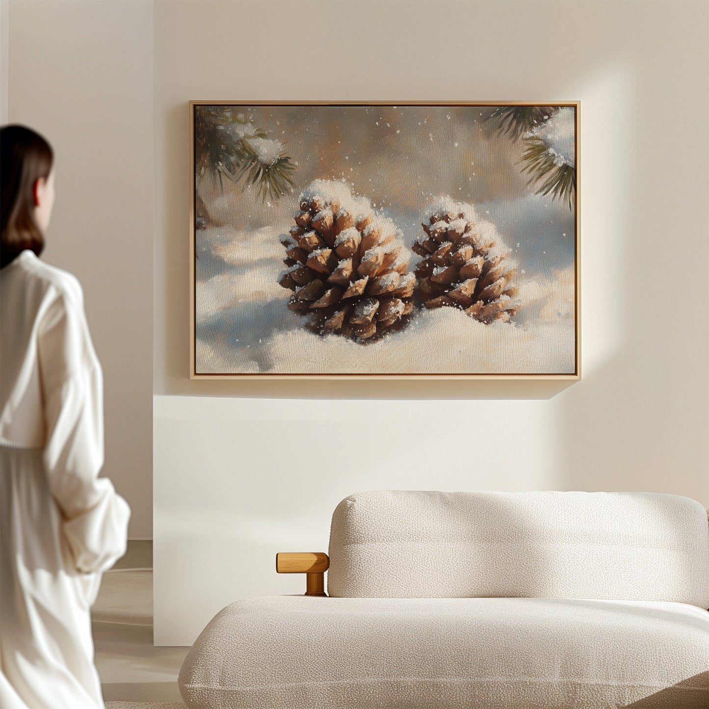 Snow Dusted Pinecones Tell Winter Tales