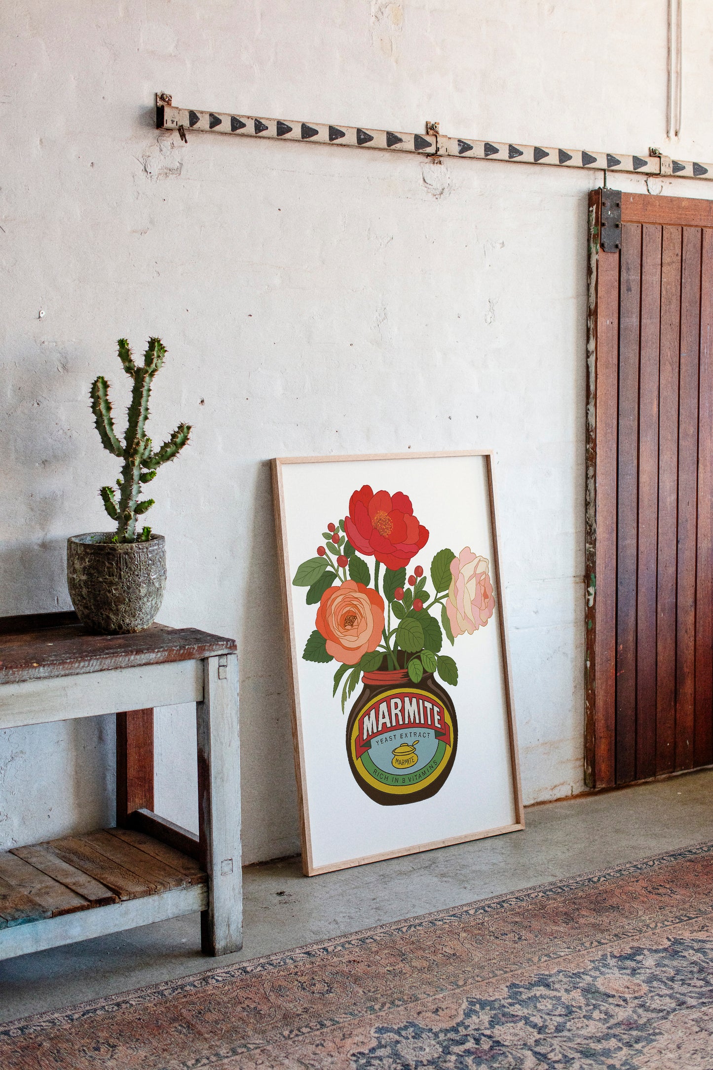 Roses in a Marmite Jar