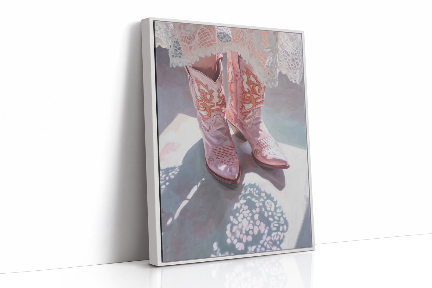 Pink Boots Waltz Through Lace Light