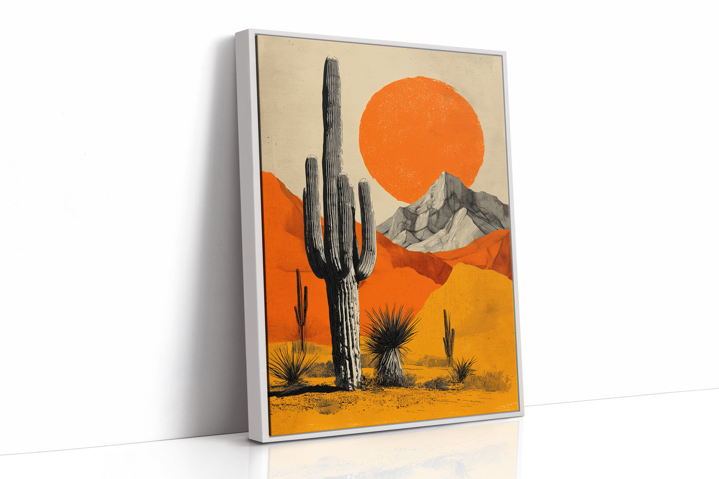 Saguaros Greet The Burning Sky