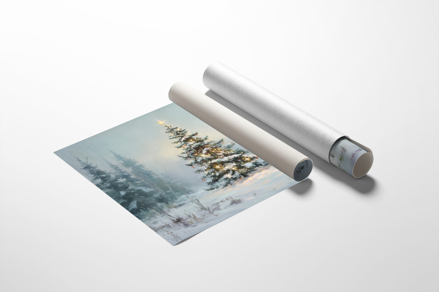 Snow Pine Glows With Winter Magic