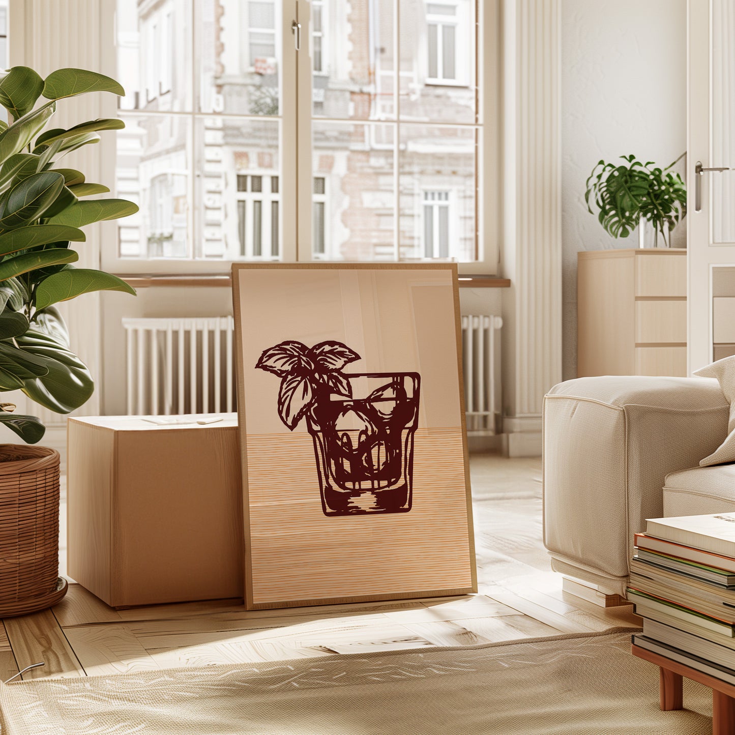 Mint Leaves Dance Above Bourbon