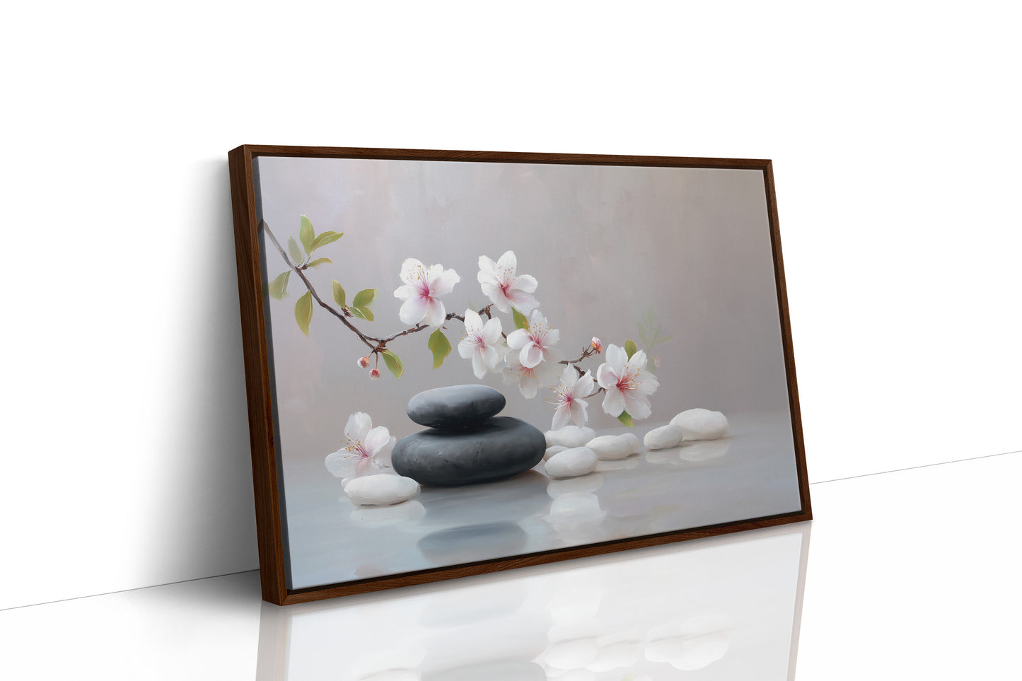 Cherry Blossoms Dance With Stones