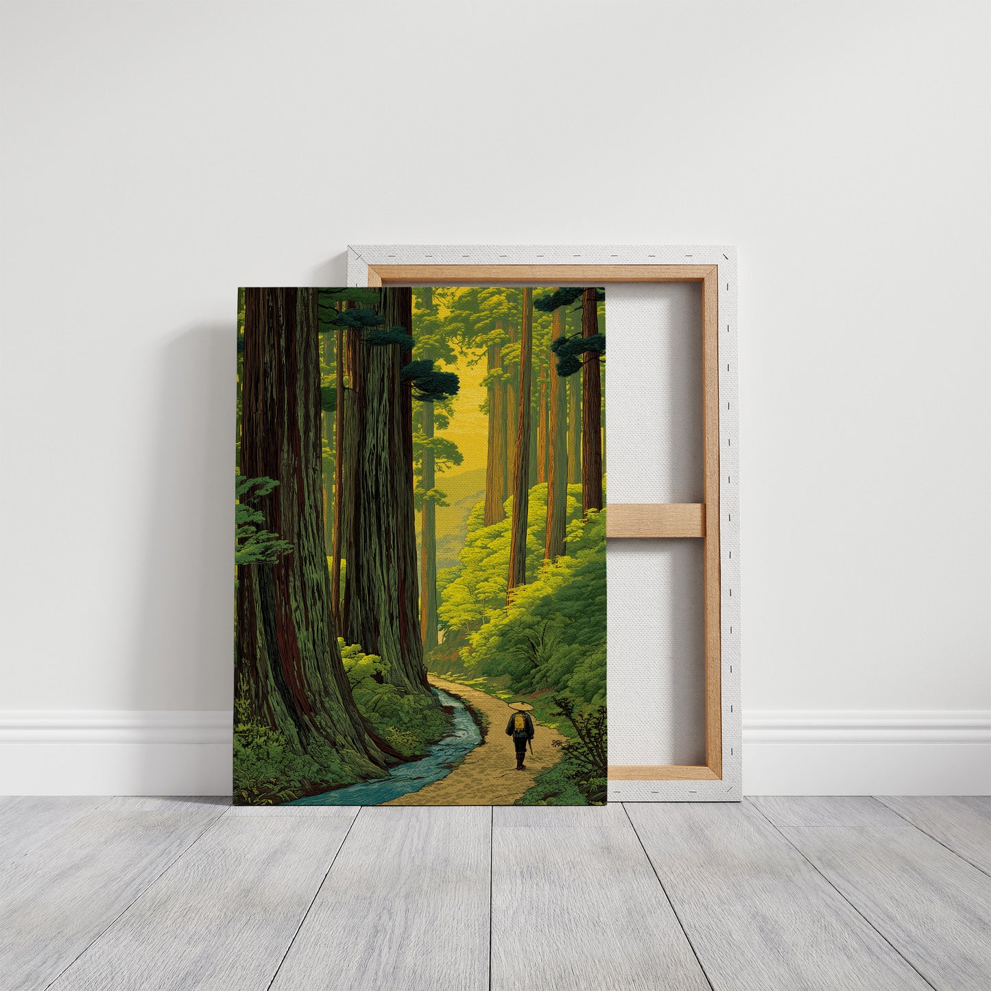 Wanderer Among Ancient Forest Giants