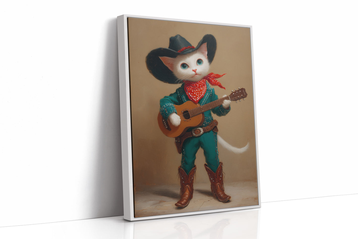 Feline Strums Western Lullaby Tonight