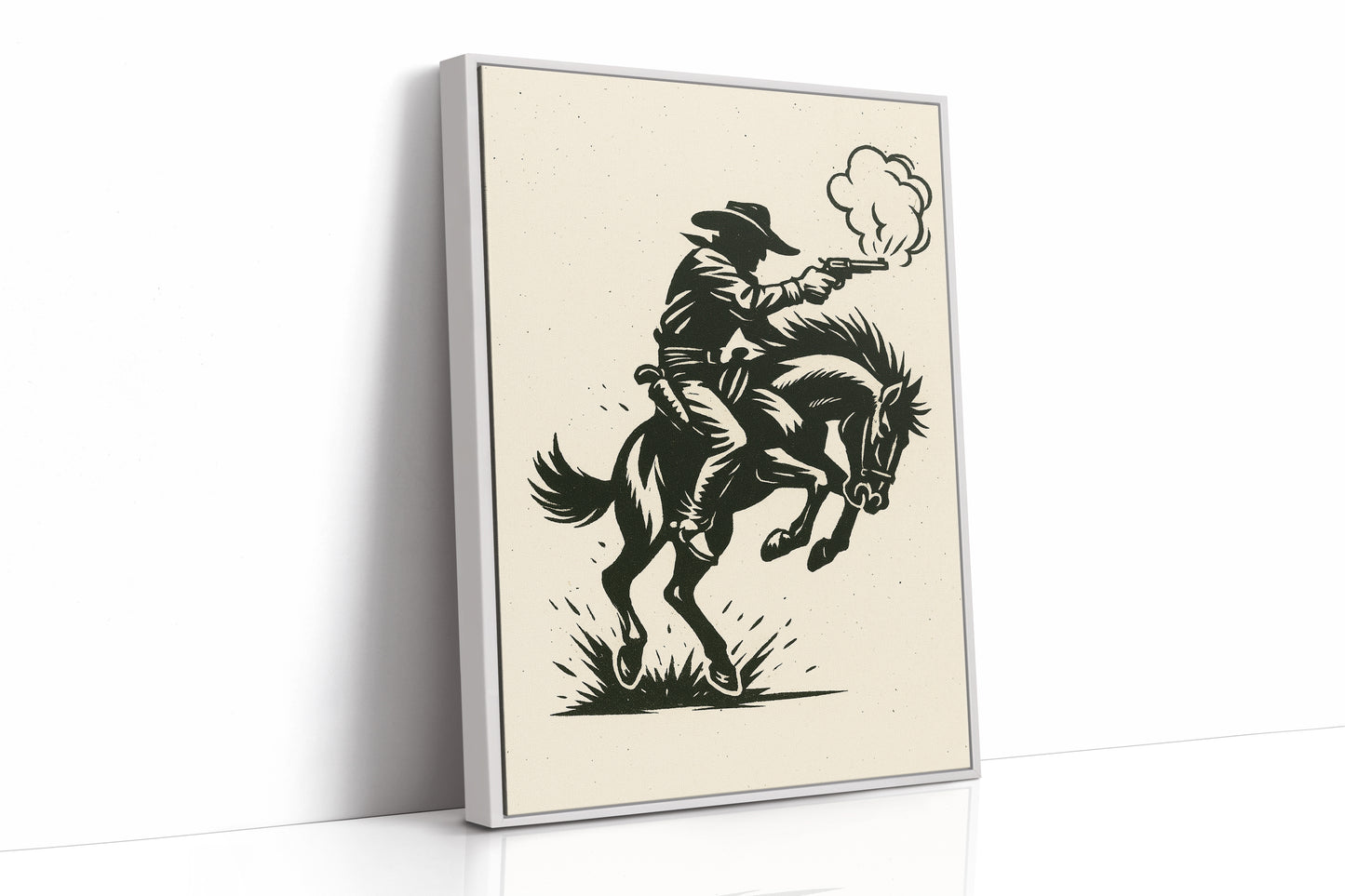 Cowboy Gunfire in the Dust