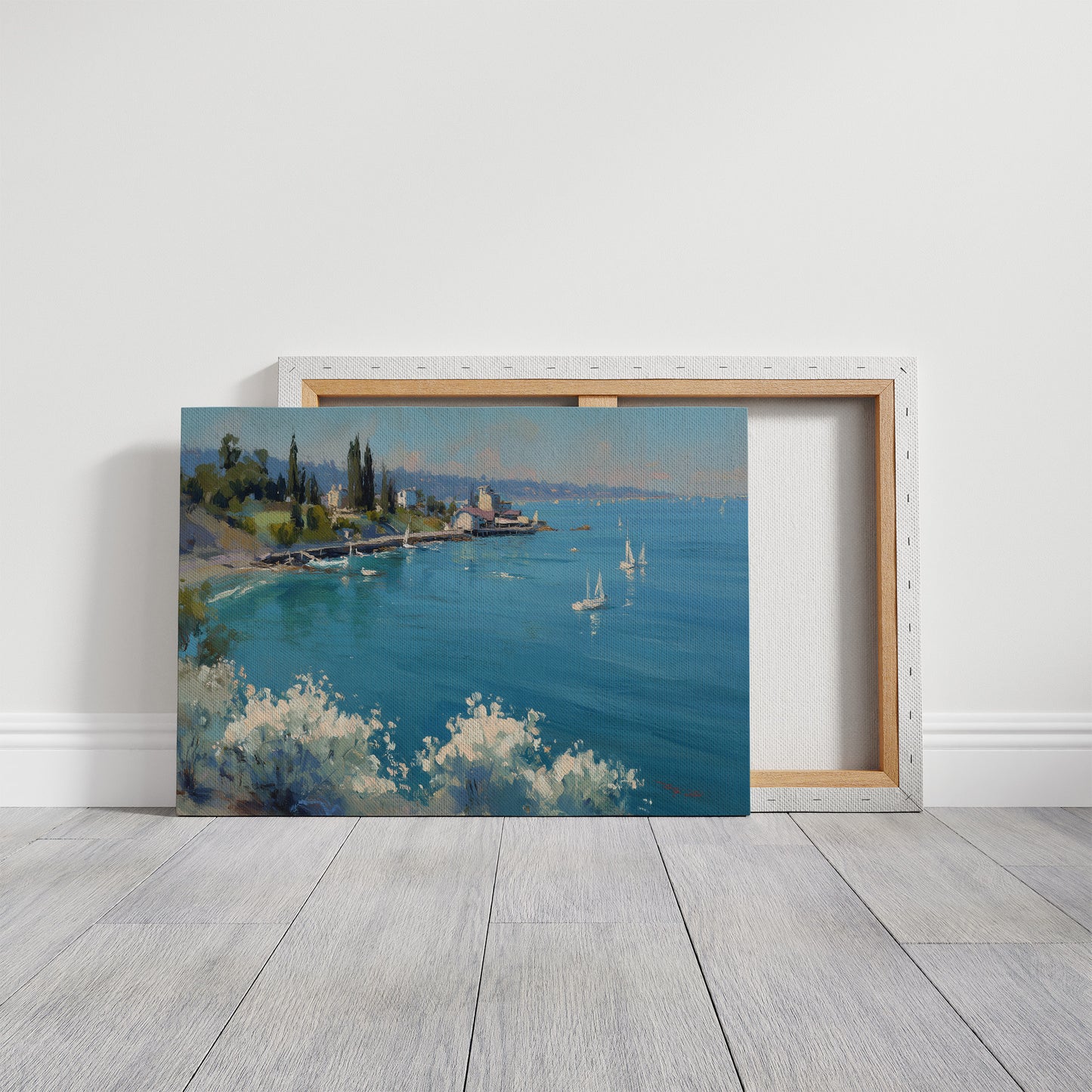 Mediterranean Sailboats on Turquoise Shores