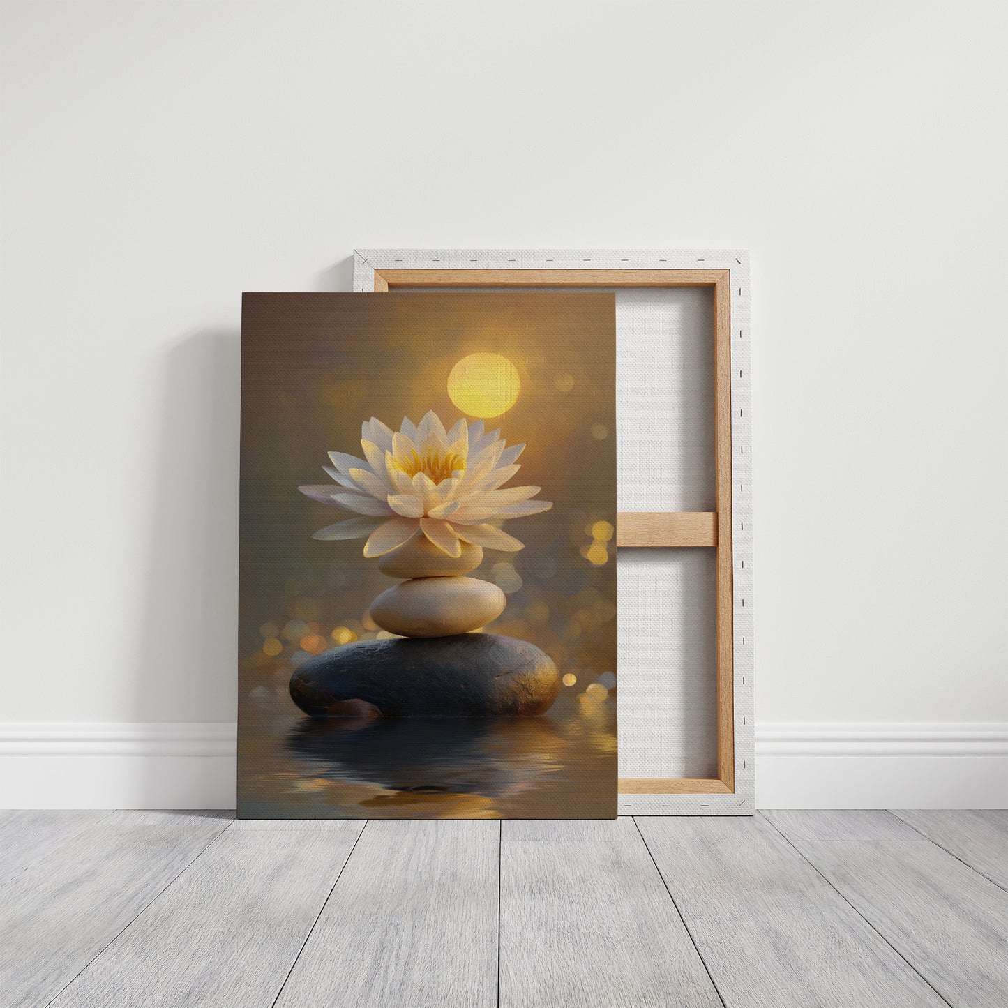 Sacred Lotus Bathes In Golden Light