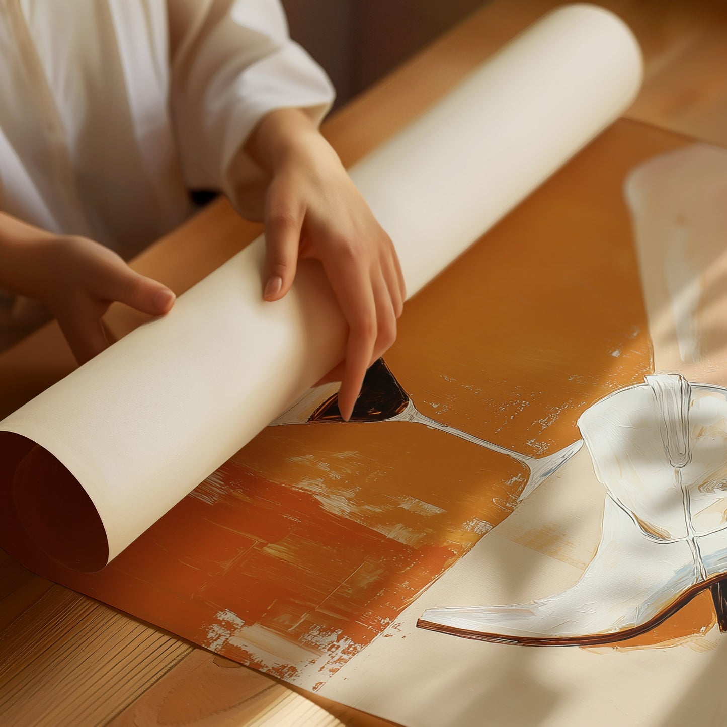 Evening Pause In Amber Light