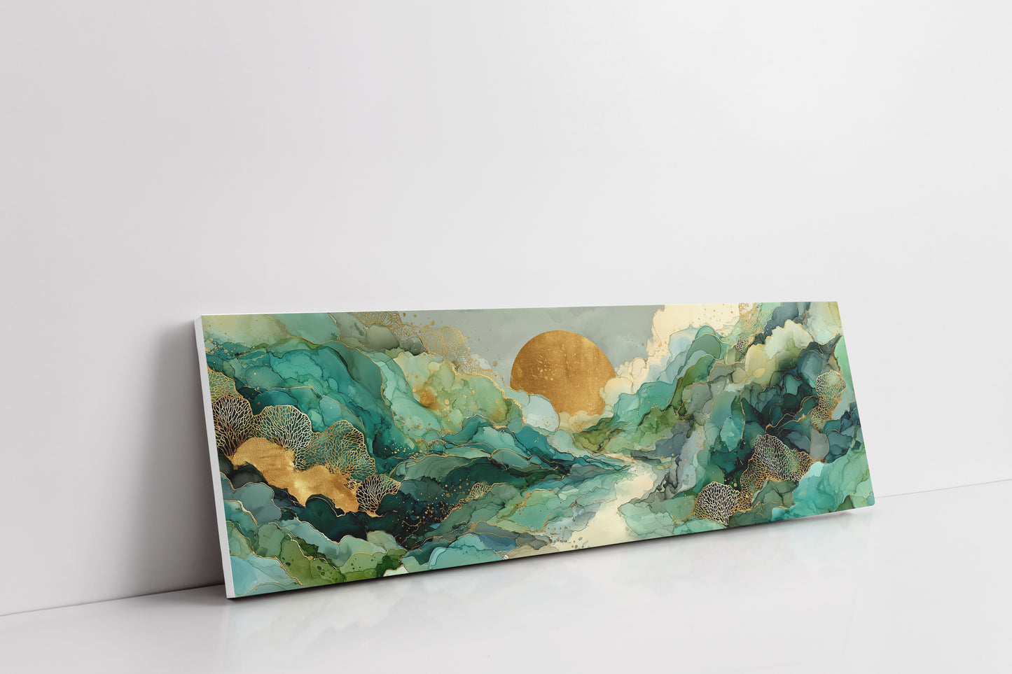 Golden Sun Over Emerald Tides