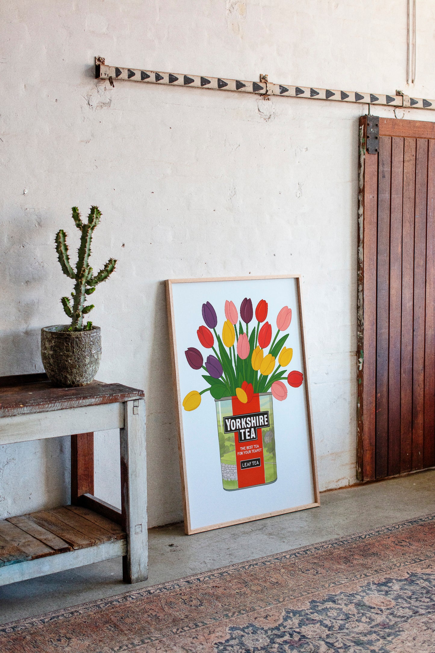 Tulips in a Yorkshire Tea Tin